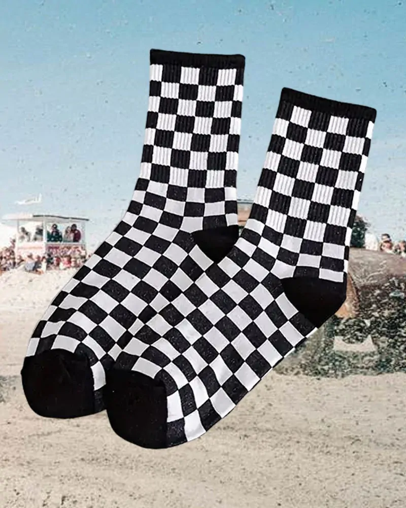 Ponožky Race Flag / šachovnice