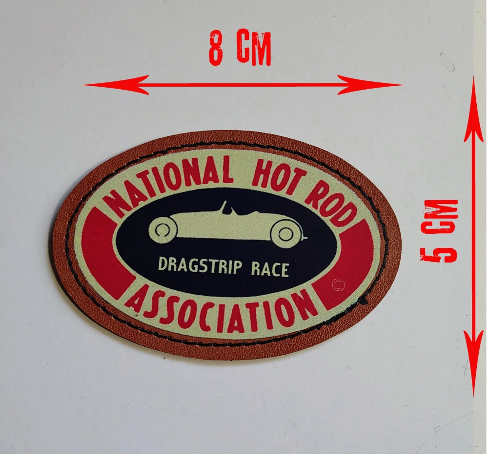Kožená nášivka NHRA National Hot Rod Association