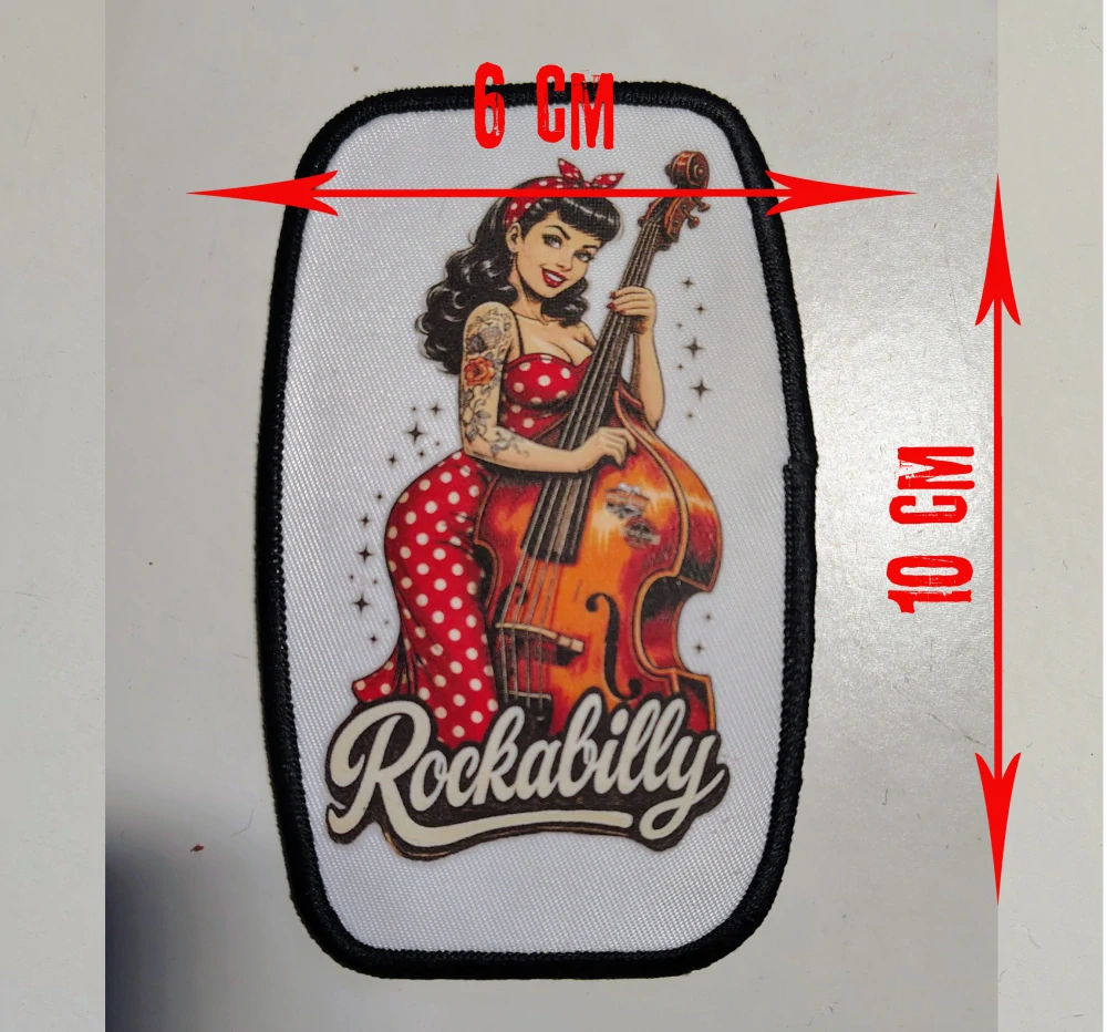 Nášivka Rockabilly PinUp Bass