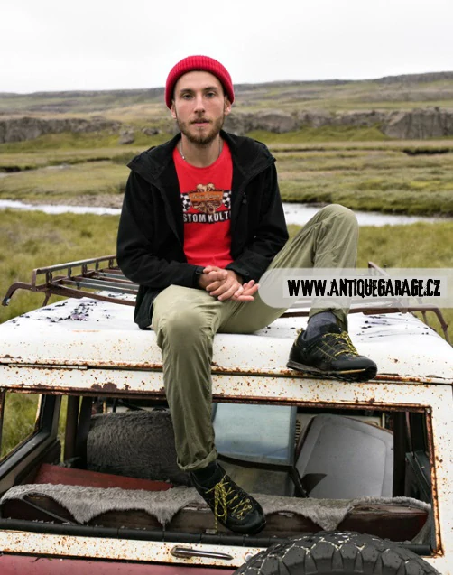Tričko KUSTOM KULTURE ČERVENÉ