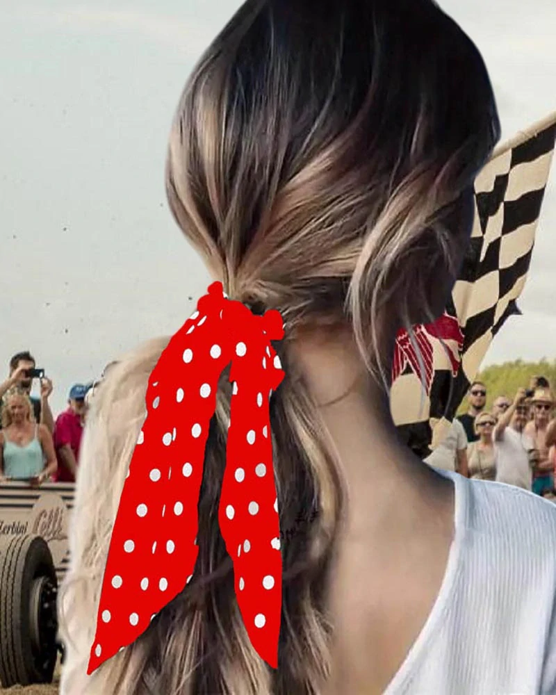 Gumička se stuhou do vlasů Rockabilly PinUp