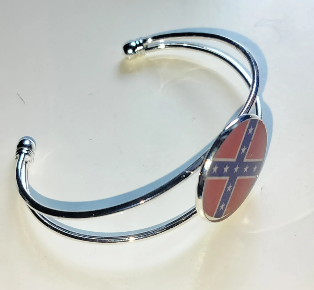 Kovový náramek Rebel flag