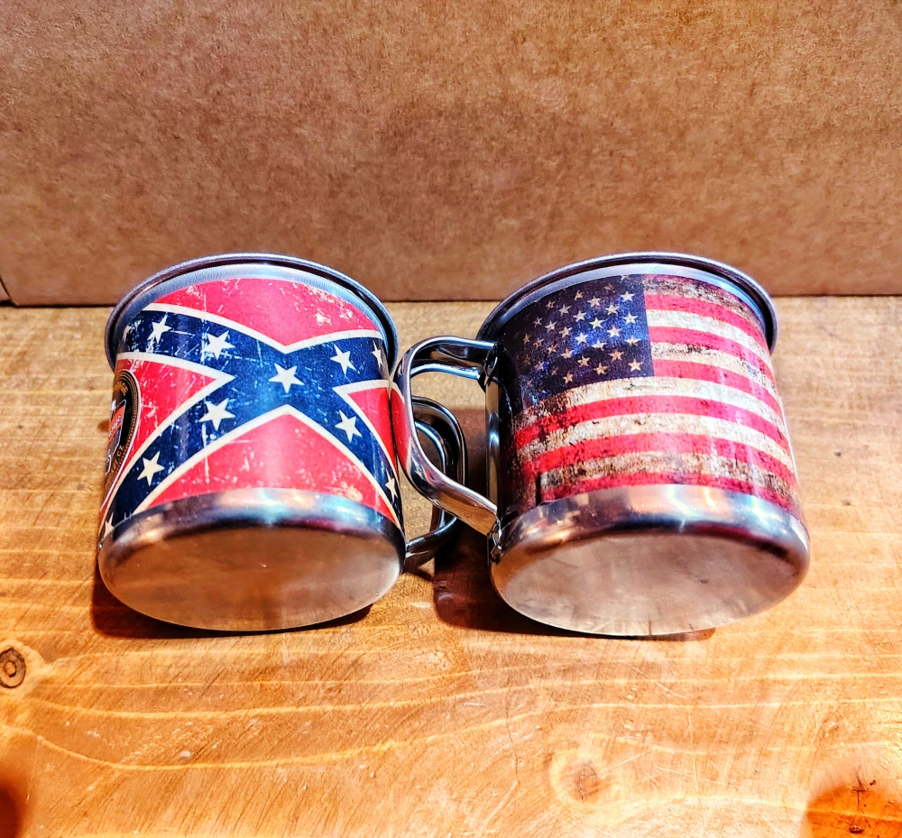 Nerezový hrnek USA / Rebel flag