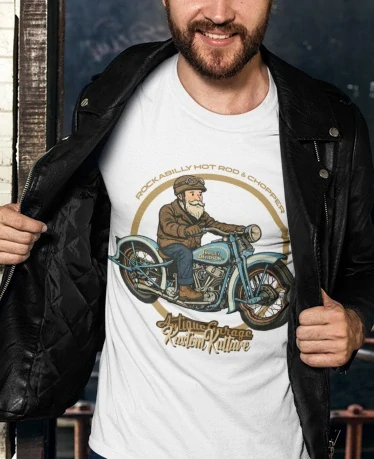 Triko MOTORCYCLE Chopper Antique Garage