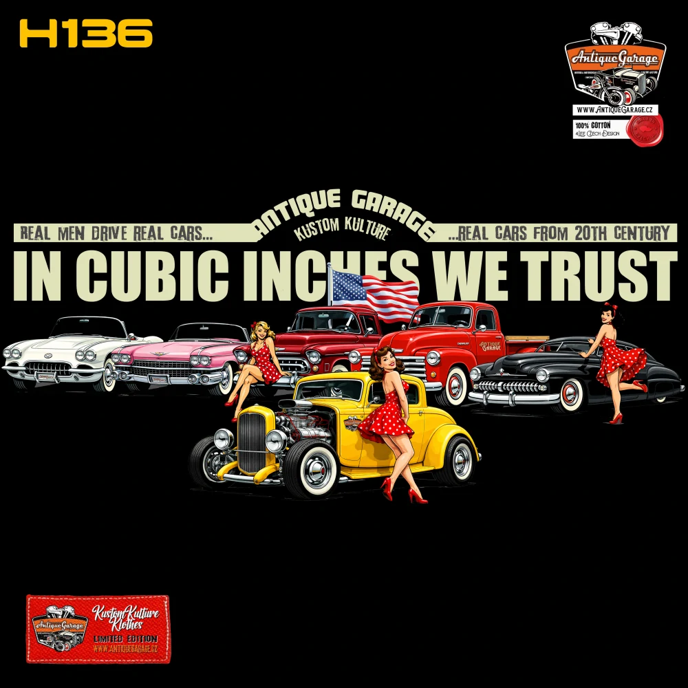 Tričko PinUp US CARS 