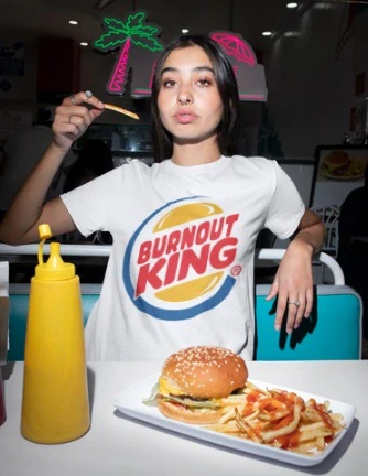 Tričko BURGER vs BURNOUT King
