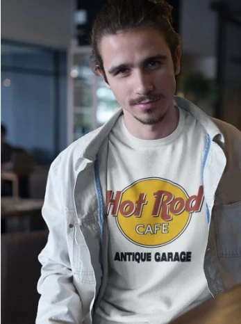 Tričko HARD ROCK vs HOT ROD cafe