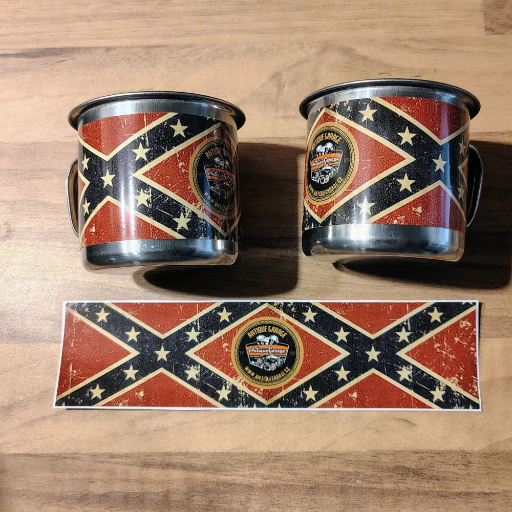 Nerezový hrnek REBEL Southern flag