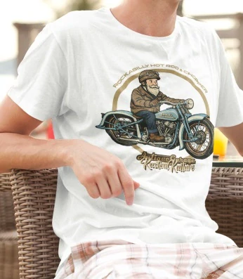 Triko MOTORCYCLE Chopper Antique Garage