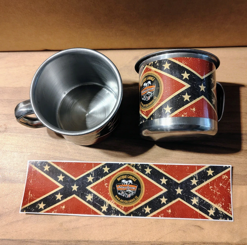 Nerezový hrnek REBEL Southern flag