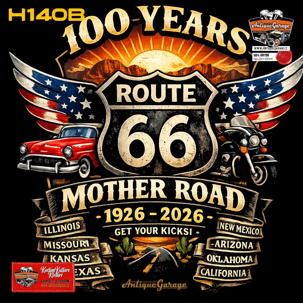 Tričko ROUTE 66 - 100 YEARS