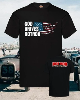 Tričko God Drives Hot Rod