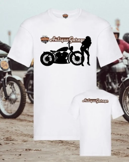 Tričko Antique Garage Biker Girl