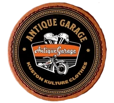 kožená nášivka kruh Antique Garage Kustom Kulture Clothes