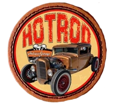 kožená nášivka Hot Rod