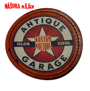 kožená nášivka Antique Garage STAR