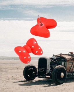 Dámské náušnice mašle Rockabilly PinUp