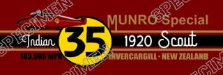 Samolepka Burt Munro stripe