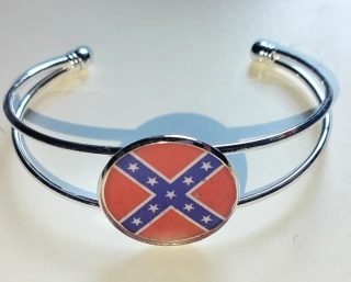 Kovový náramek Rebel flag