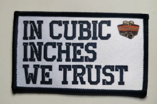 Nášivka IN CUBIC INCHES WE TRUST