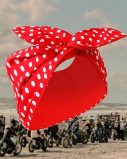 Stuha do vlasů široká Rockabilly PinUp