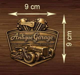 samolepka bronz Antique Garage 2