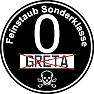 Samolepka NO GRETA - emisní známka Euro 0