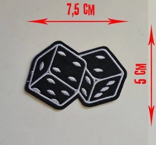 Nášivka Černé kostky / Dice black