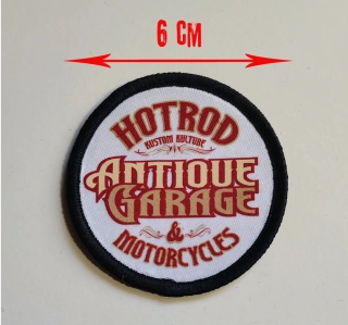 Nášivka Antique Garage DOOR emblem white