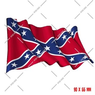 Samolepka Rebel flag in the wind