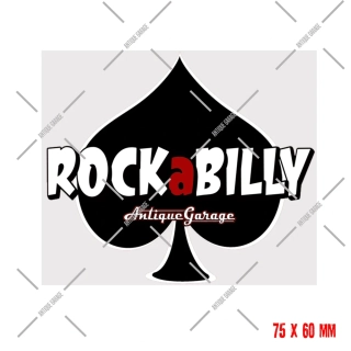Transparentní samolepka ROCKaBILLY pikové eso